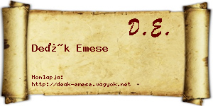 Deák Emese névjegykártya
